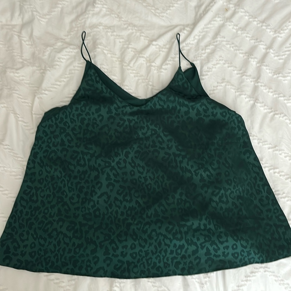 Beautiful Green, animal print Cami, Size Medium